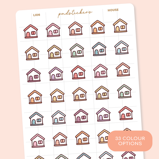House Little Icon Stickers | Planner Stickers | LI06