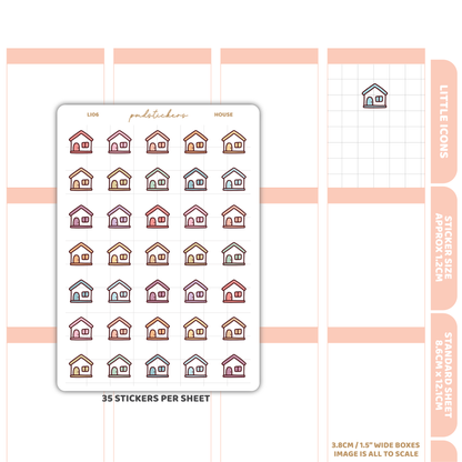 House Little Icon Stickers | Planner Stickers | LI06