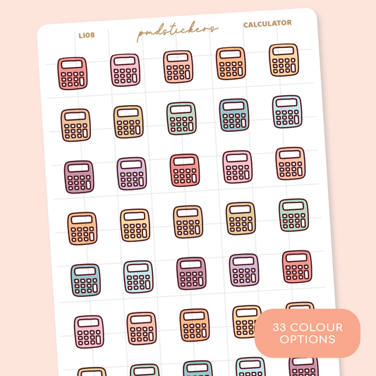 Calculator Little Icon Stickers | Planner Stickers | LI08