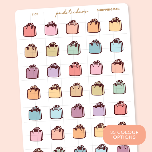 Shopping Little Icon Stickers | Planner Stickers | LI09
