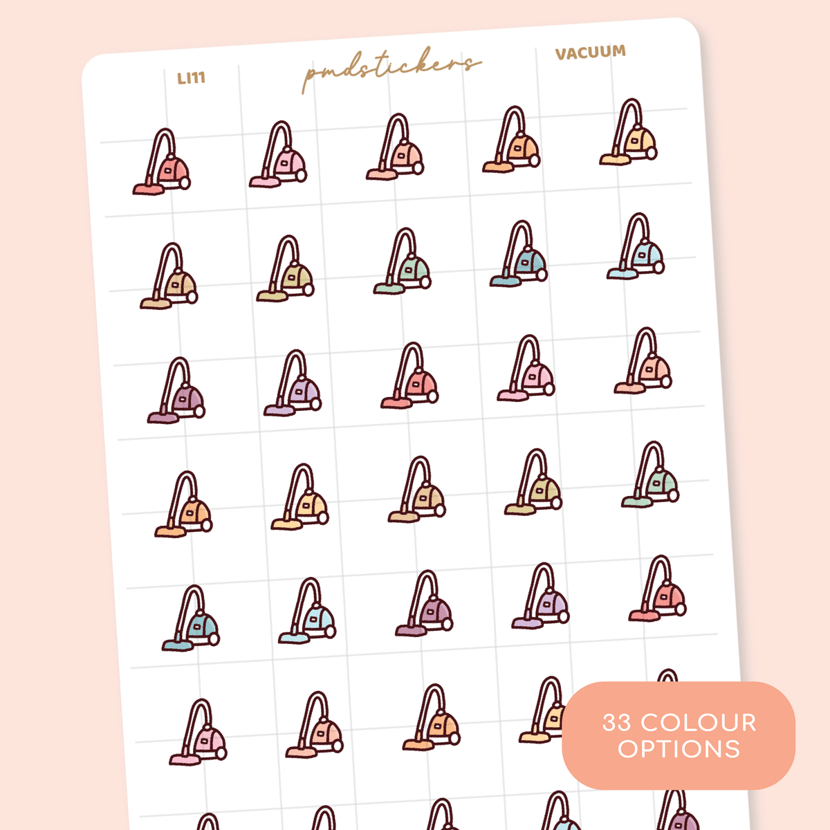 Vacuum Little Icon Stickers | Planner Stickers | LI11