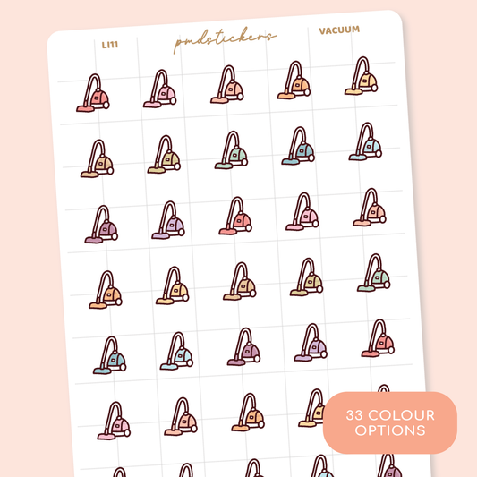 Vacuum Little Icon Stickers | Planner Stickers | LI11