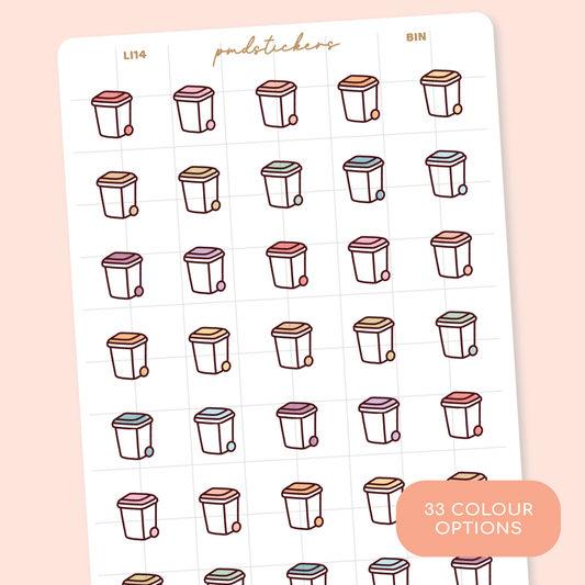 Bin Little Icon Stickers | Planner Stickers | LI14