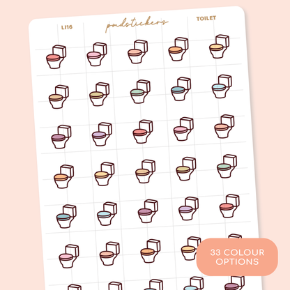 Toilet Little Icon Stickers | Planner Stickers | LI16