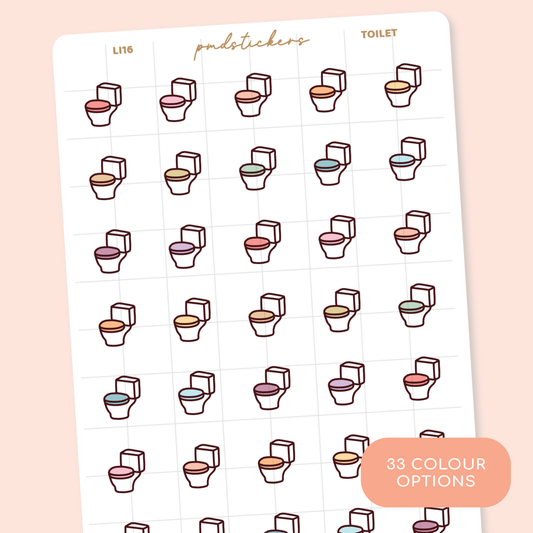 Toilet Little Icon Stickers | Planner Stickers | LI16