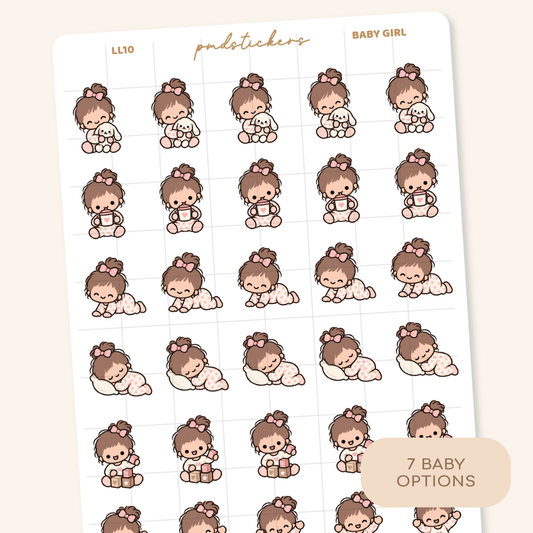 Baby Girl Little Life Character Stickers | Planner Stickers | LL10