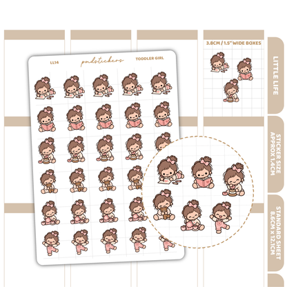 Toddler Girl Little Life Character Stickers | Planner Stickers | LL14