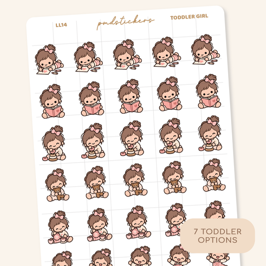 Toddler Girl Little Life Character Stickers | Planner Stickers | LL14