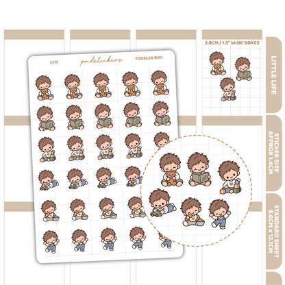 Toddler Boy Little Life Character Stickers | Planner Stickers | LL15