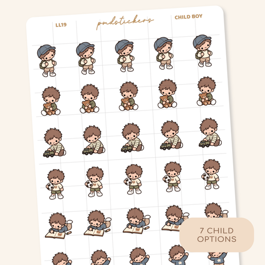 Child Boy Little Life Character Stickers | Planner Stickers | LL19