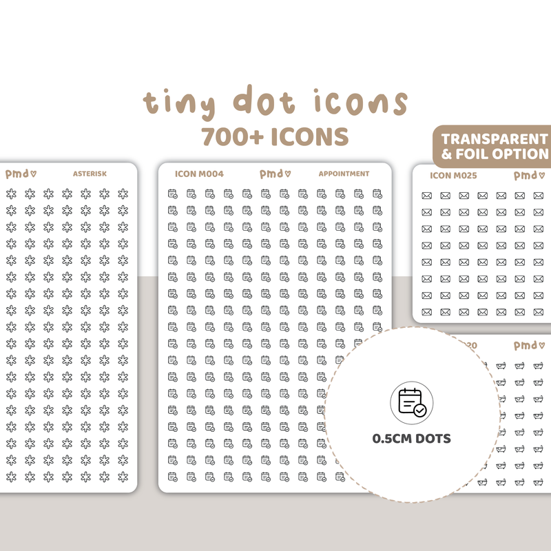 Tiny Dot Icon Stickers | 700+ Icons | ICON M000