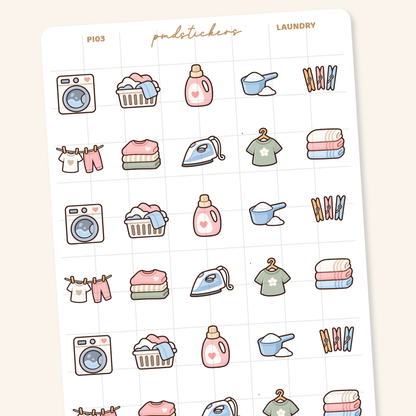 Laundry Pocket Icon Stickers | Planner Stickers | PI03