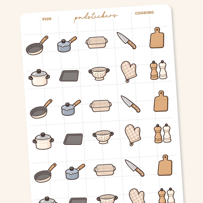 Cooking Pocket Icon Stickers | Planner Stickers | PI09