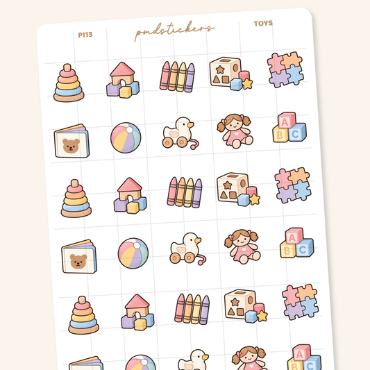 Toys Pocket Icon Stickers | Planner Stickers | PI13