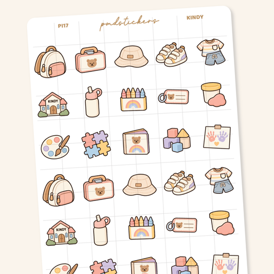 Kindy Pocket Icon Stickers | Planner Stickers | PI17