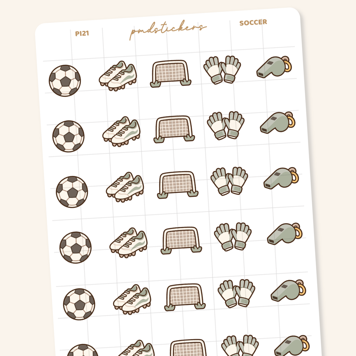 Soccer Pocket Icon Stickers | Planner Stickers | PI21