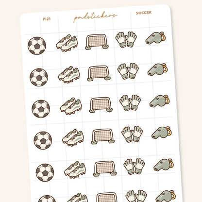 Soccer Pocket Icon Stickers | Planner Stickers | PI21
