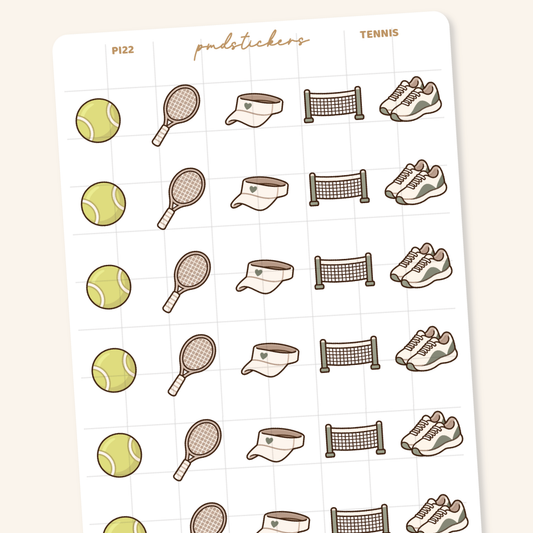 Tennis Pocket Icon Stickers | Planner Stickers | PI22