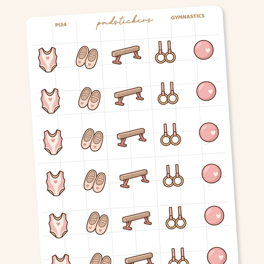 Gymnastics Pocket Icon Stickers | Planner Stickers | PI24