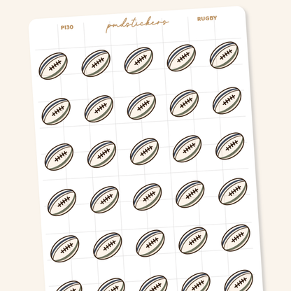 Rugby Pocket Icon Stickers | Planner Stickers | PI30