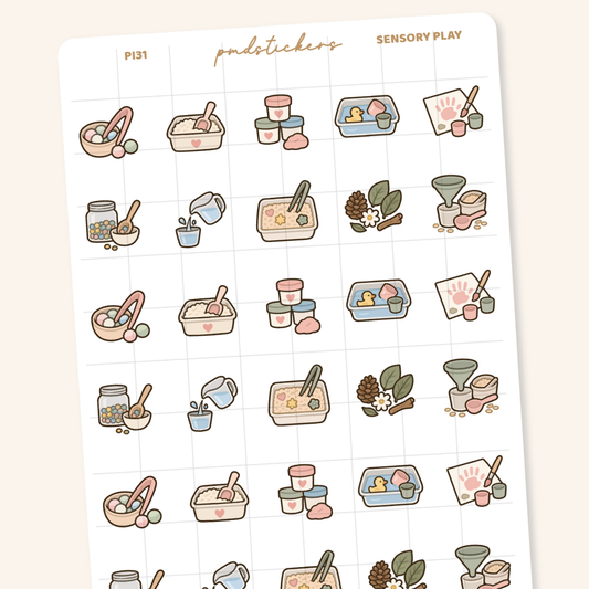 Sensory Play Pocket Icon Stickers | Planner Stickers | PI31