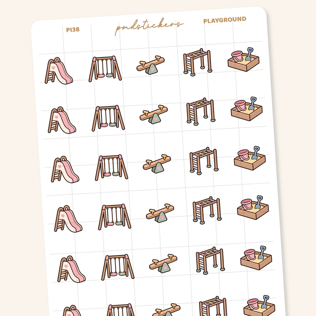Playground Pocket Icon Stickers | Planner Stickers | PI38