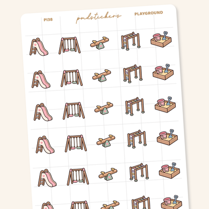 Playground Pocket Icon Stickers | Planner Stickers | PI38