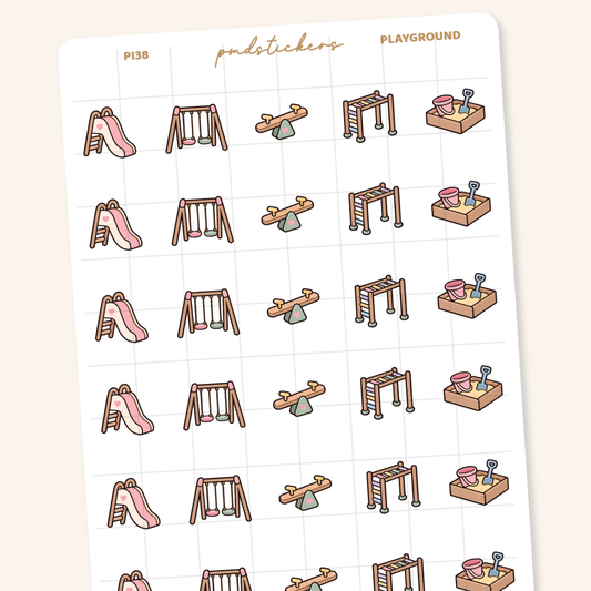 Playground Pocket Icon Stickers | Planner Stickers | PI38
