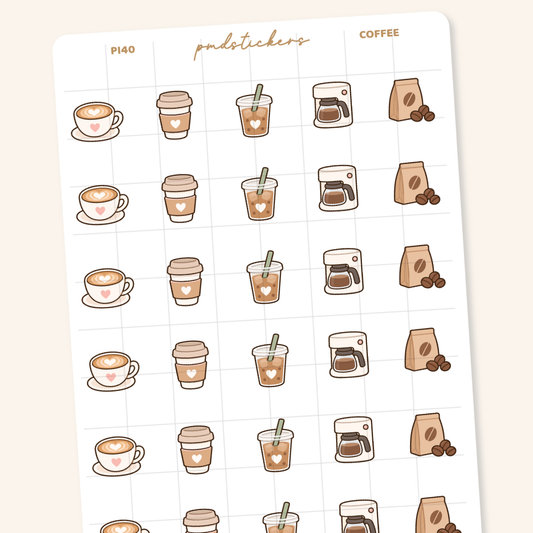Coffee Pocket Icon Stickers | Planner Stickers | PI40