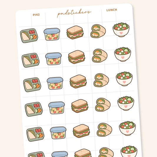 Lunch Pocket Icon Stickers | Planner Stickers | PI42