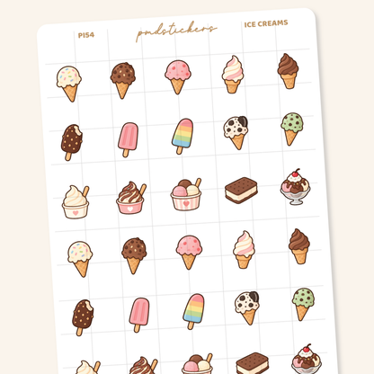 Ice Cream Pocket Icon Stickers | Planner Stickers | PI54