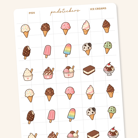 Ice Cream Pocket Icon Stickers | Planner Stickers | PI54