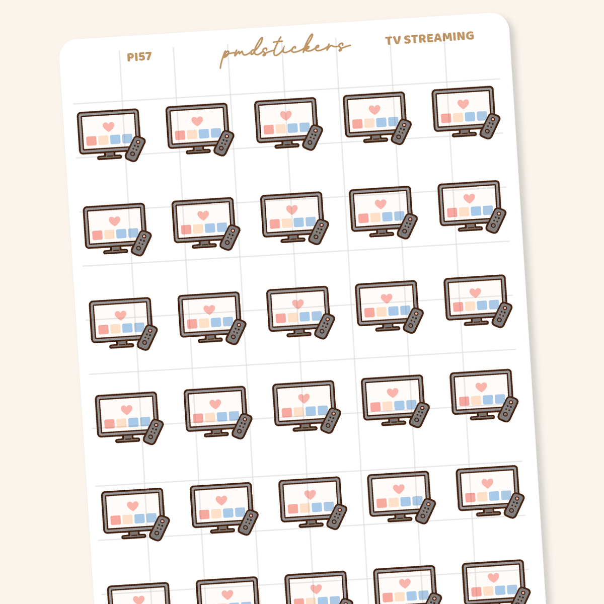 Tv Streaming Pocket Icon Stickers | Planner Stickers | PI57