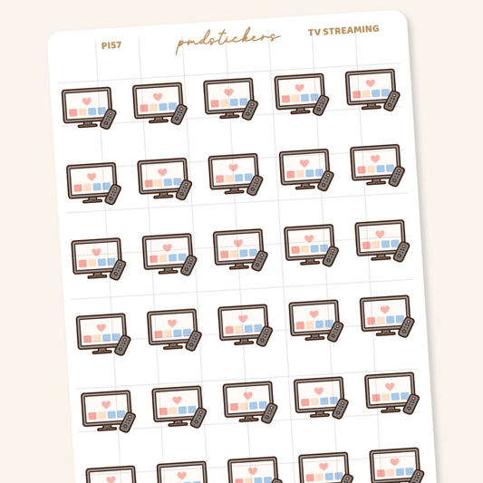 Tv Streaming Pocket Icon Stickers | Planner Stickers | PI57
