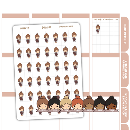iPad/Pencil Stickers | PMD People Planner Stickers | PMD17