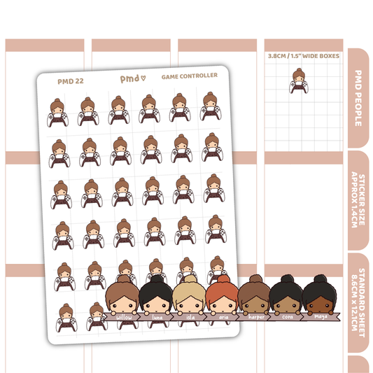 Game Controller Stickers | PMD People Planner Stickers | PMD22