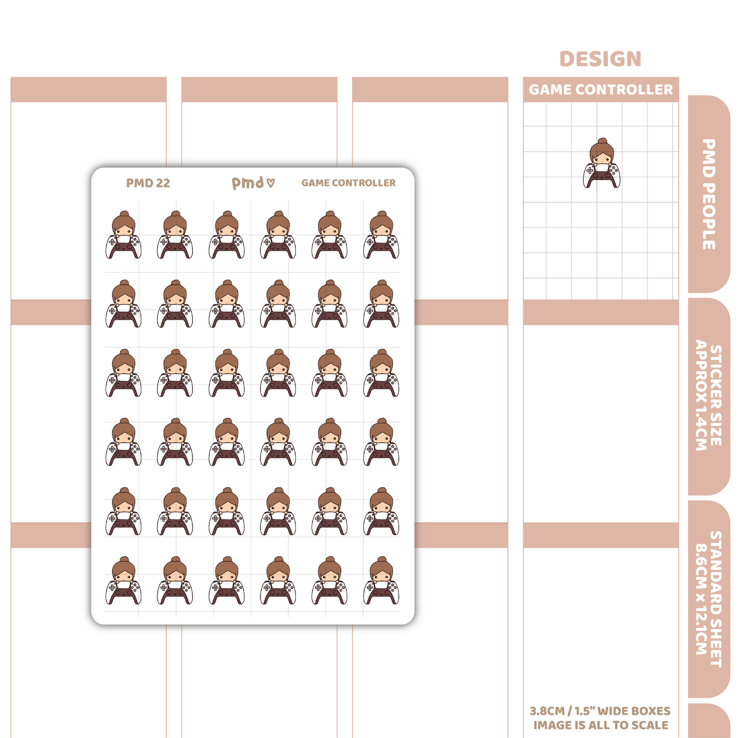 Game Controller Stickers | PMD People Planner Stickers | PMD22