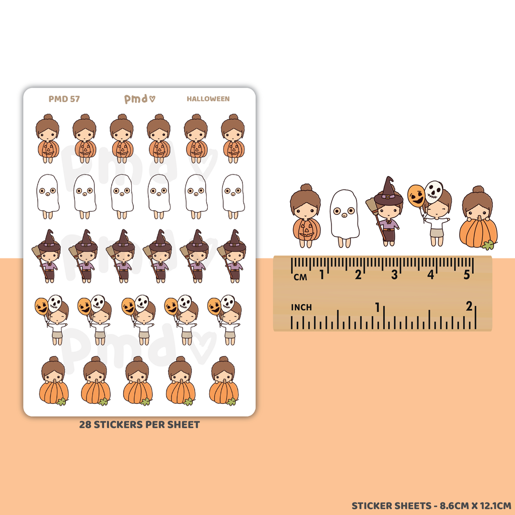 Halloween PMD People Stickers | PMD57