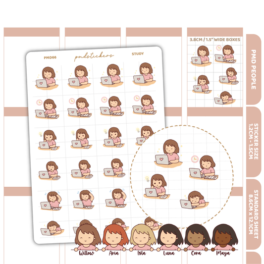 Study Stickers | PMD People Planner Stickers | PMD66