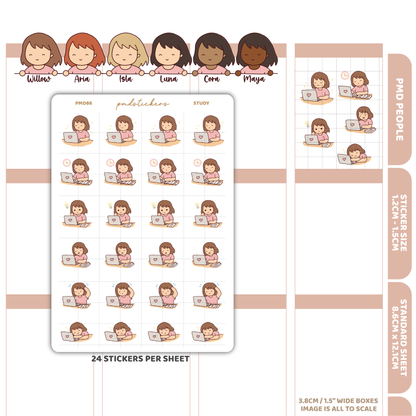 Study Stickers | PMD People Planner Stickers | PMD66