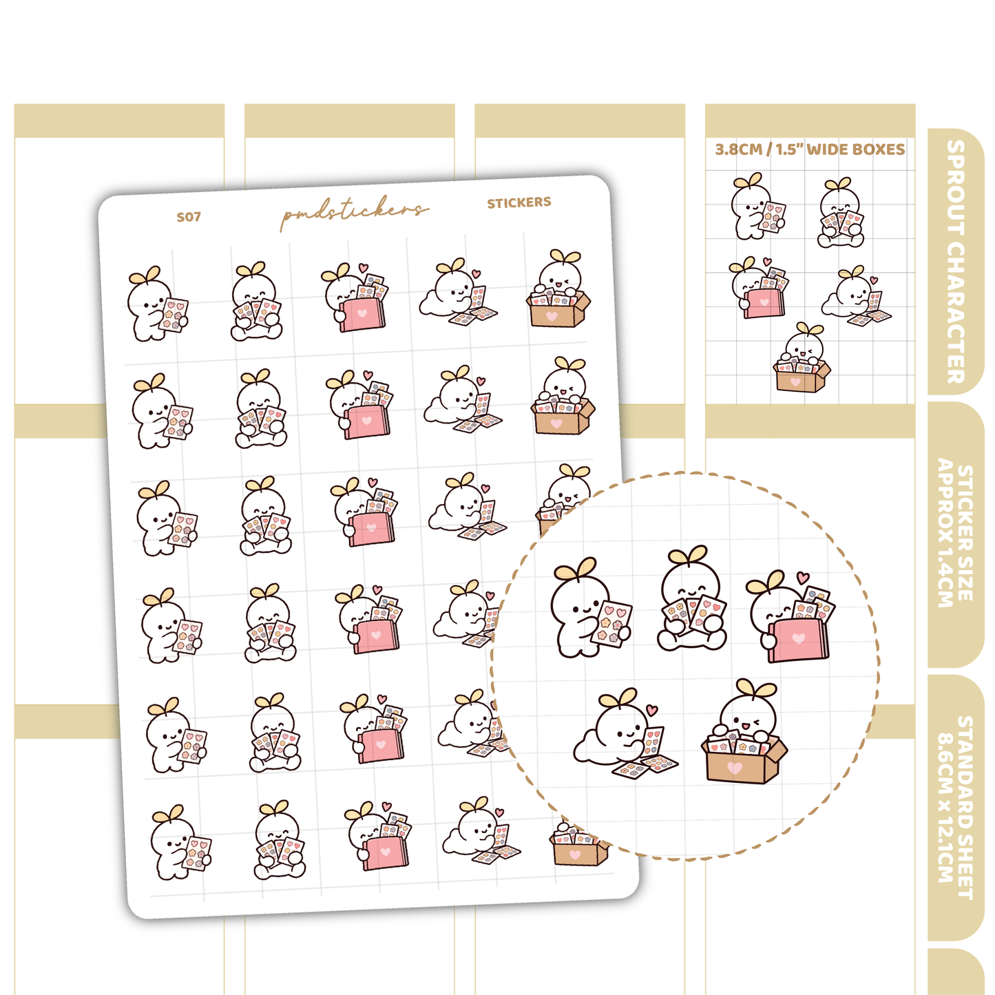 Stickers Sprout Character Stickers | Planner Stickers | S07