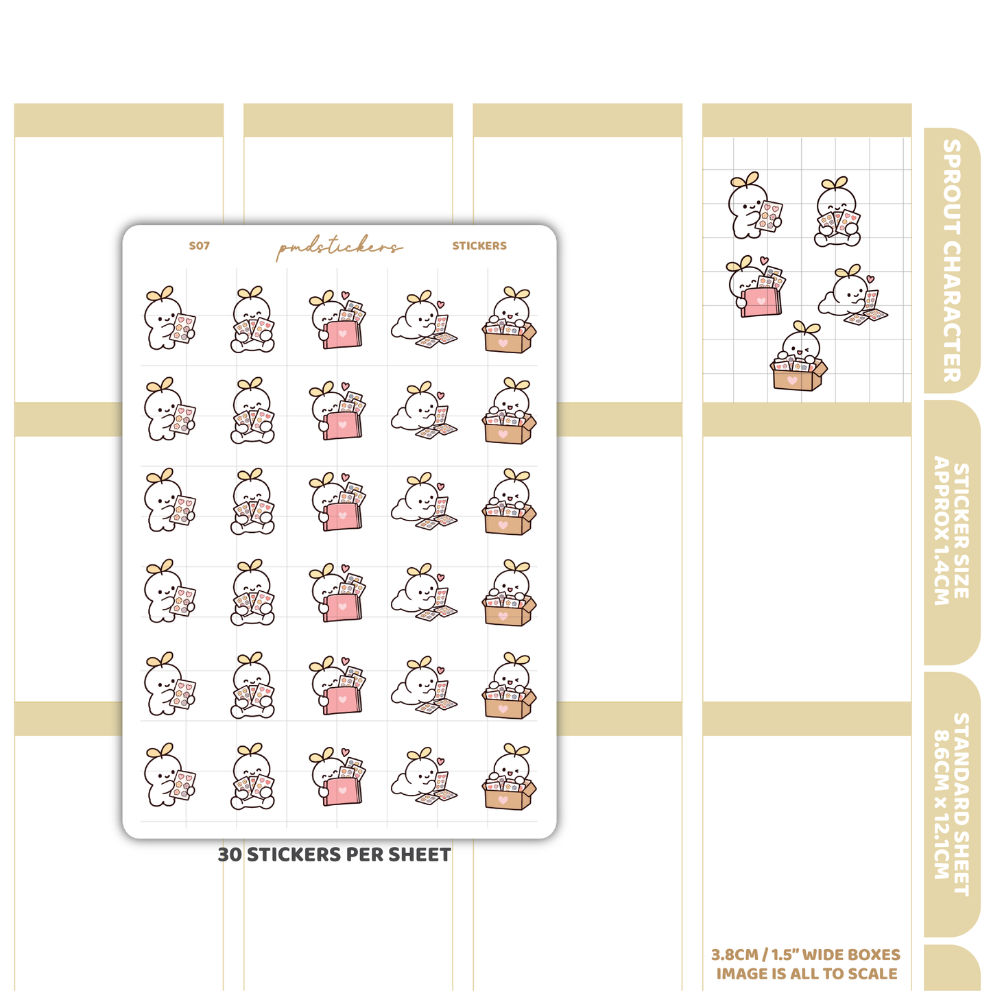 Stickers Sprout Character Stickers | Planner Stickers | S07