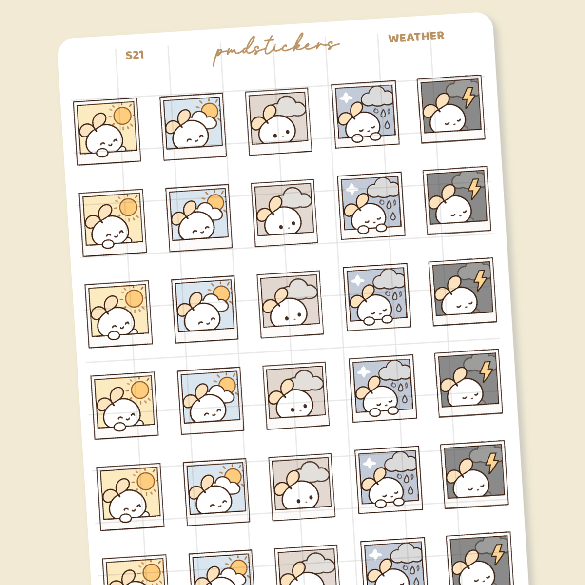 Weather Sprout Character Stickers | Planner Stickers | S21
