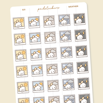 Weather Sprout Character Stickers | Planner Stickers | S21