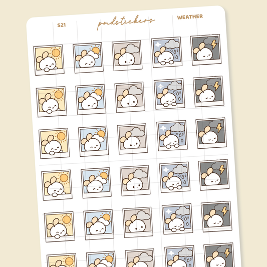 Weather Sprout Character Stickers | Planner Stickers | S21