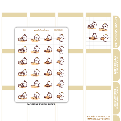Sourdough Sprout Character Stickers | Planner Stickers | S24