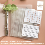 PMD A5 Sticker Binder | 6 Ring A5 Frosted Binder & 10 pack of sleeves | Sticker Storage | SS06