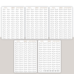 Day No. Thin Script Word Stickers | Minimalist | TS17(1-5)