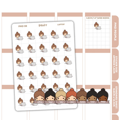 Laptop Stickers | PMD People Planner Stickers | PMD08