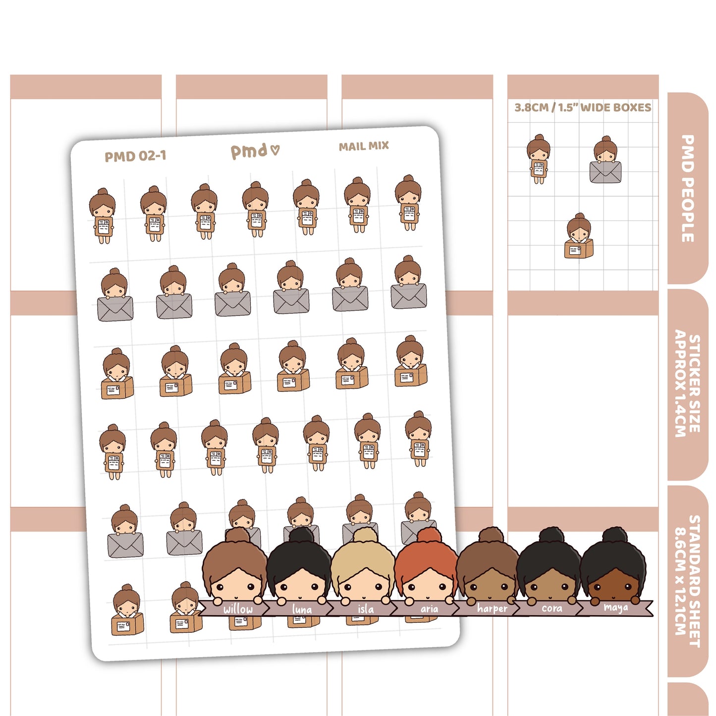 Mail Stickers | PMD People Planner Stickers | PMD02